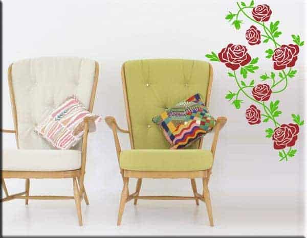 adesivi murali fiori rose arredo floreale