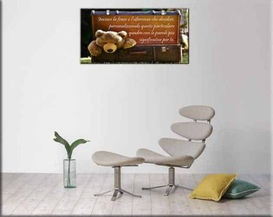 quadro moderno frase personalizzata