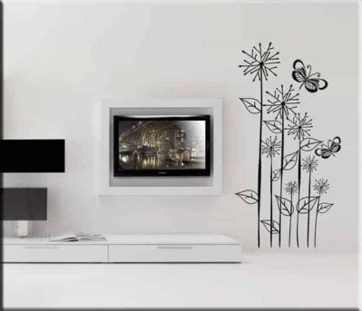 adesivi murali fiori farfalle design arredo