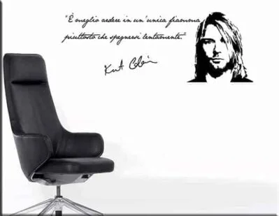 adesivi murali frase kurt cobain arredo