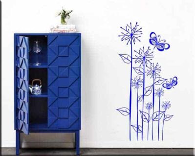 decorazioni adesive murali fiori farfalle design arredo
