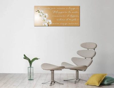 quadro moderno con stampa frase personalizzata
