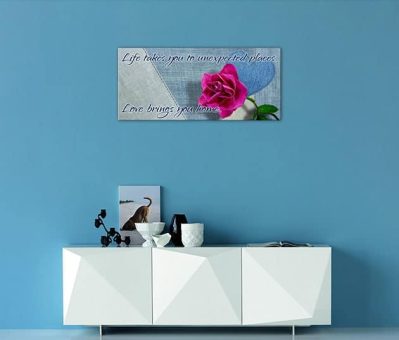 quadro moderno frase personalizzata stampa tela