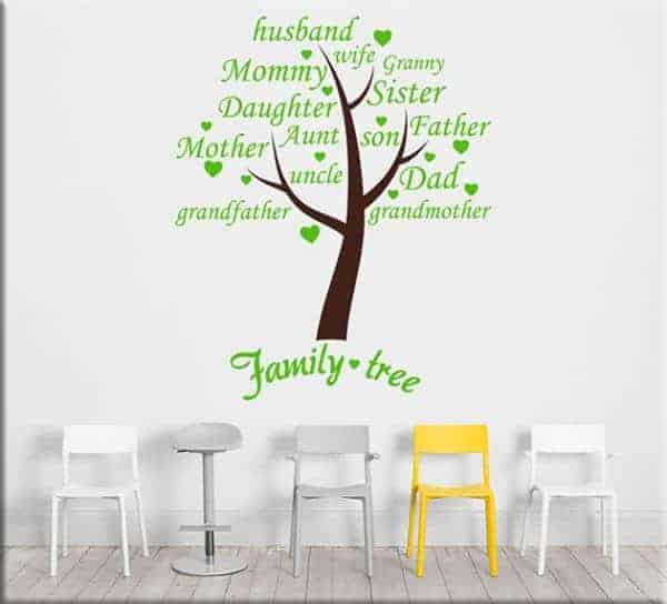 Sticker Design vi presenta Love my family scritte adesive per pareti