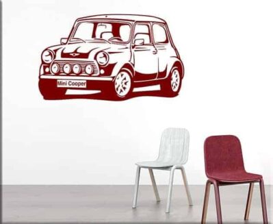 adesivi da parete auto mini cooper
