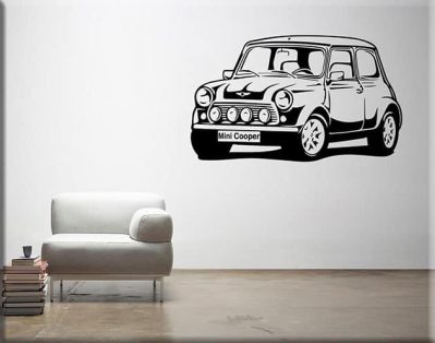 adesivi murali auto mini cooper