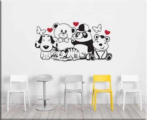 adesivi murali orsetti cameretta bimbi