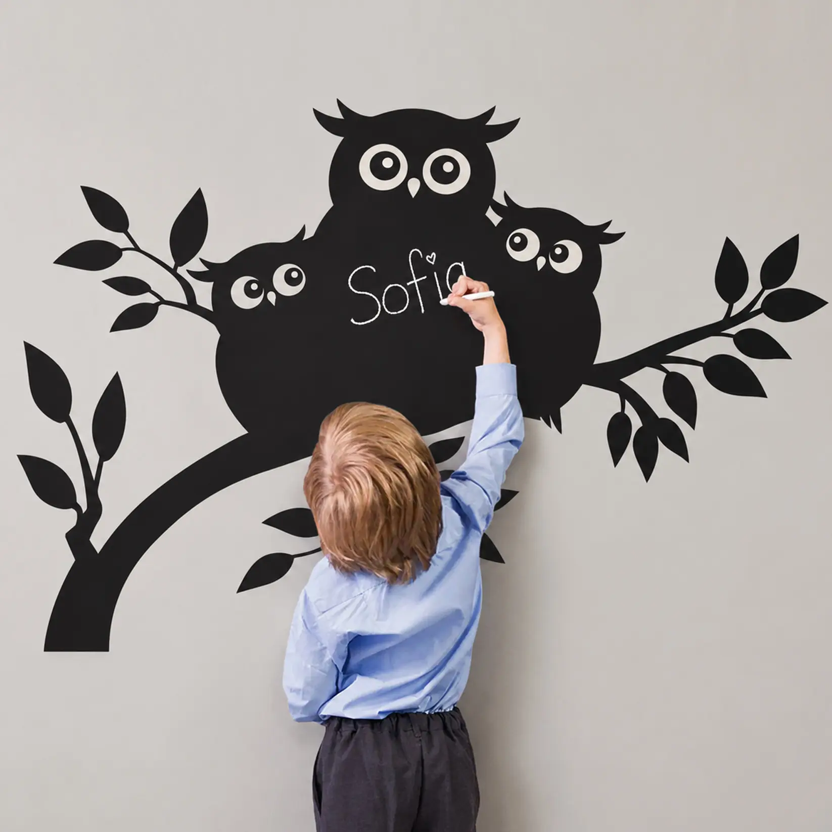 Lavagne adesive da parete gufi arredo bambini