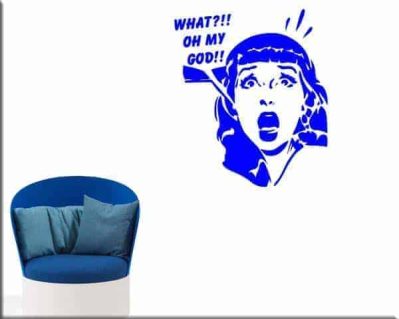 Adesivi da parete donna pop art arredo