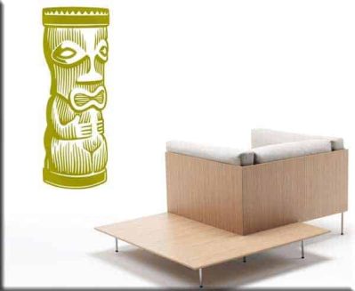 adesivi da parete moai totem statue arredo