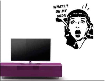 adesivi murali donna pop art arredo