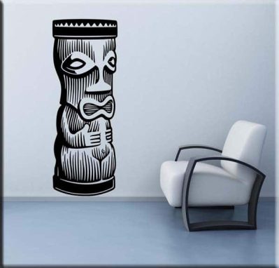 adesivi murali moai totem statue arredo