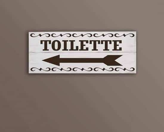 Shabby chic pannelli decorativi in legno toilette