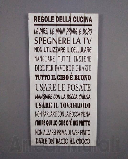 Shabby chic pannelli murali in legno regole in cucina 