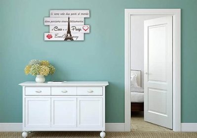 pannelli decorativi in legno shabby chic frase Hemingway