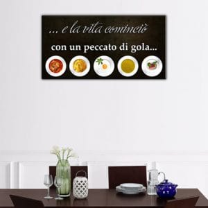 quadro moderno arredo frase cucina