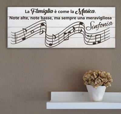 shabby chic pannelli decorativi in legno famiglia musica