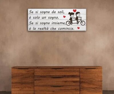 Pannelli decorativi shabby chic in legno frase insieme