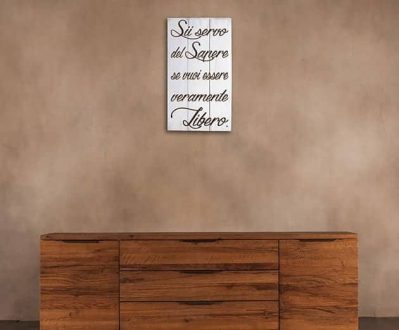 Pannelli decorativi shabby chic legno frase Seneca