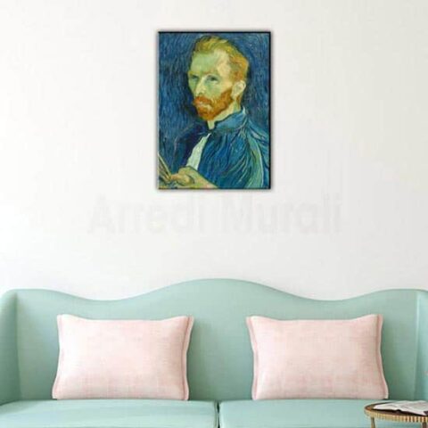 quadro moderno con riproduzione di Van Gogh Autoritratto stampato su tela