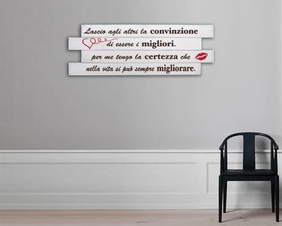Shabby chic pannelli murali in legno frase Marilyn Monroe