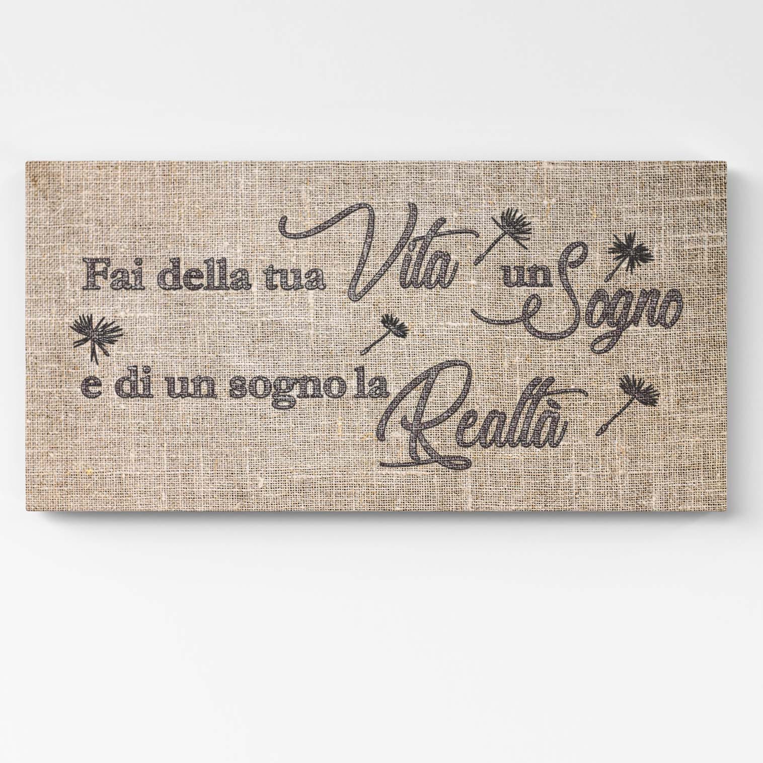 Quadro moderno stampa su tela frase arredo motivazionale per decorare la tua parete.