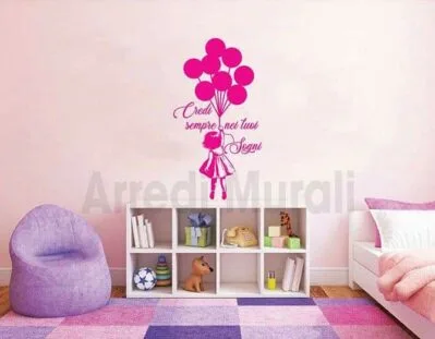 WandSticker4U®- [Stile boho] Adesivi murali CAVALLI bambina grande (56x90 cm) I Adesivi per parete cavalli con fiori Piume disegno poster I Sticker muro decorazioni cameretta ragazza XXL