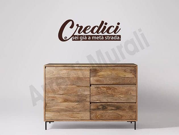 wall stickers frase credici decorazioni arredo casa