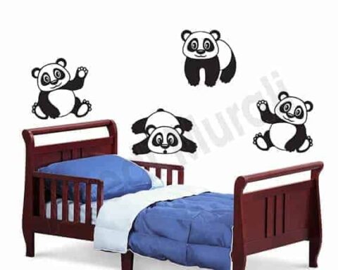 adesivi da parete camerette bambini simpatici panda