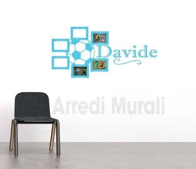 adesivi da parete personalizzati cornici foto nome bambino