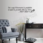 INDIGOS UG - Decalcomanie da muro - adesivi da parete - Murale - W176 - Mark Twain Citare Dare Ogni Giorno la Possibilità, Arancione, 120 x 23 cm - Decorazione per soggiorno