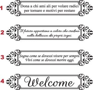 frase personalizzata 4 font