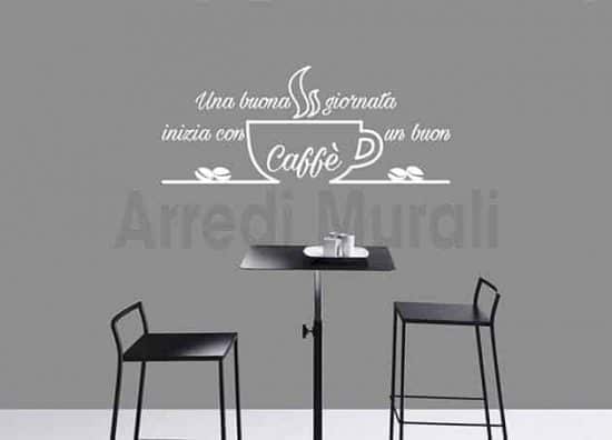 2 Set Adesivi Murali Da Parete A Tema Caffè - Adesivi In PVC 40x60 Cm Per Cucina, Bar E Soggiorno