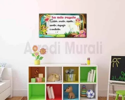 Quadro moderno stampa tela cameretta bambina