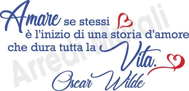 adesivi da parete frase Oscar Wilde