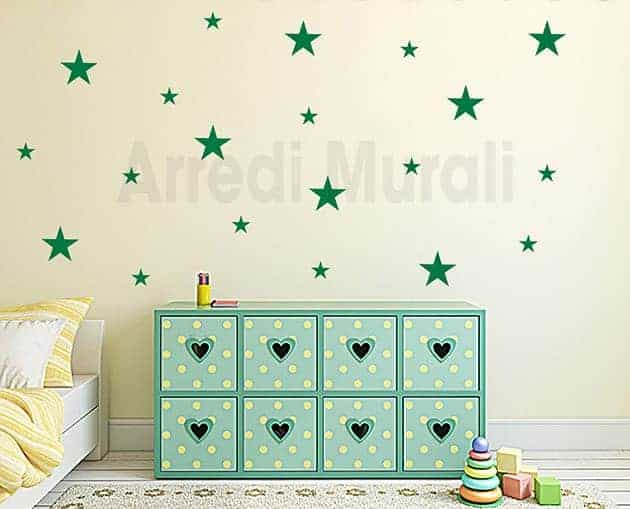 Adesivi murali stelle decorazioni da parete