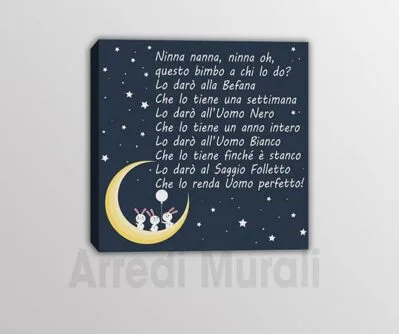 quadro moderno ninna nanna bambini
