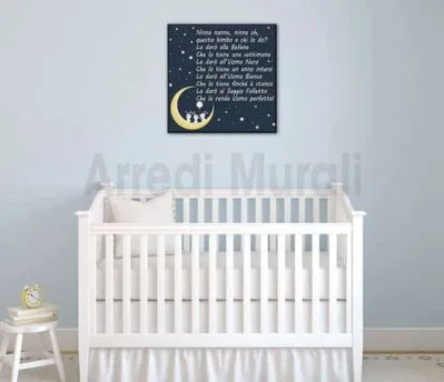 quadro moderno ninna nanna cameretta bambini