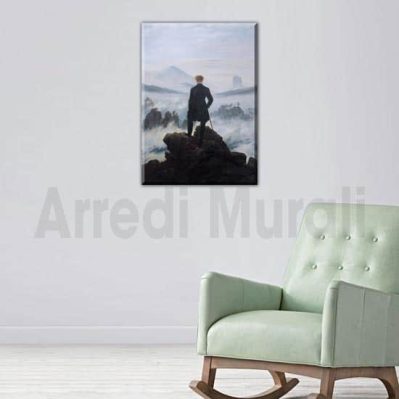 riproduzione quadro Viandante Sul Mare Di Nebbia stampa su tela