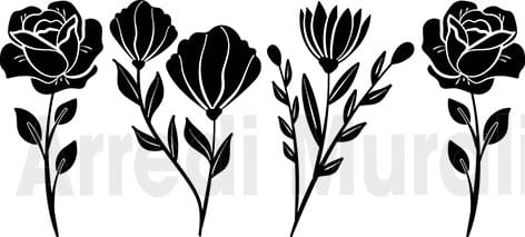adesivi da parete fiori decorazioni