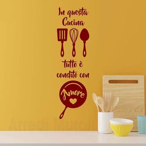 Wall stickers cucina frase bordeaux
