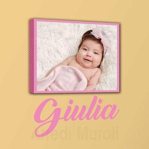 Quadro sticker personalizzati bambina 2 decori in 1