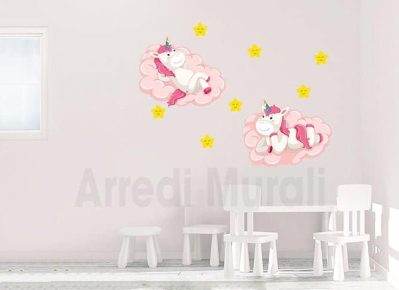 stickers murali bambini unicorni camerette