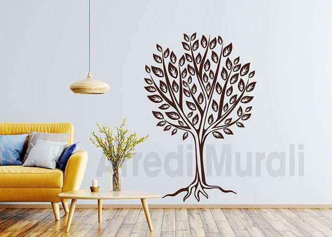 Adesivo Murale 3D Albero Con Cornici Portafoto E Rami Incurvati - Wall Sticker In Acrilico Per Soggiorno E Camera Da Letto