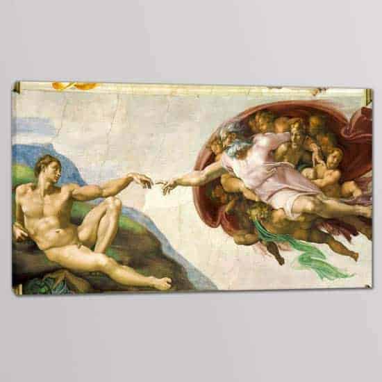 Quadri moderni Creazione Adamo riprodotta su 1 tela
