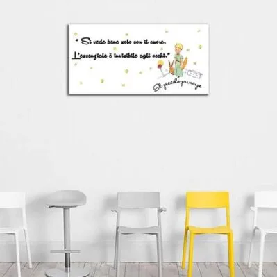 quadro moderno su tela frase piccolo principe