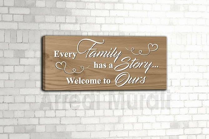 quadro frase famiglia per decorazioni casa
