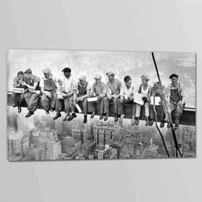 Quadri moderni operai Rockefeller Center riprodotta su tela