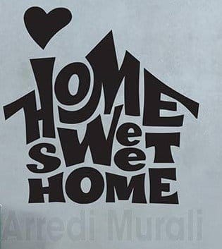 home sweet home scritte in sticker murali 