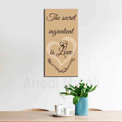 Quadro moderno per cucina con frase
